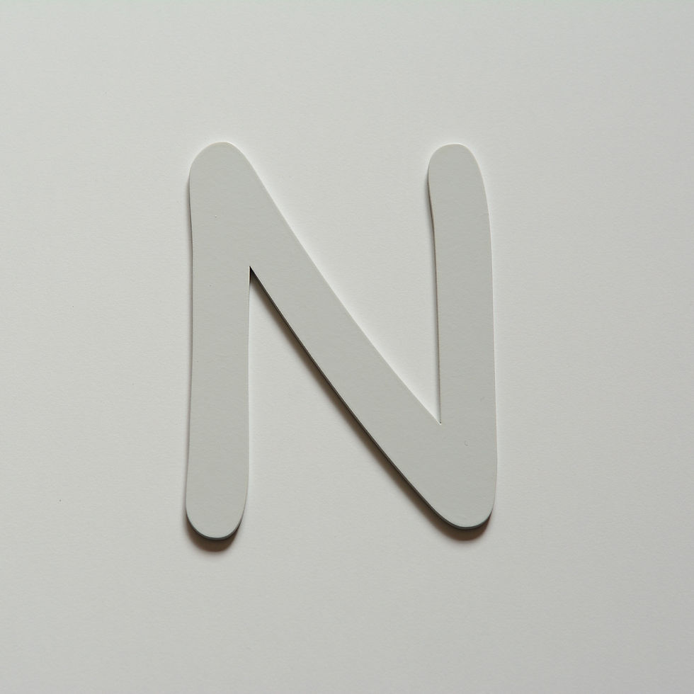 Thumbnail: Wooden Letter N (10 color)