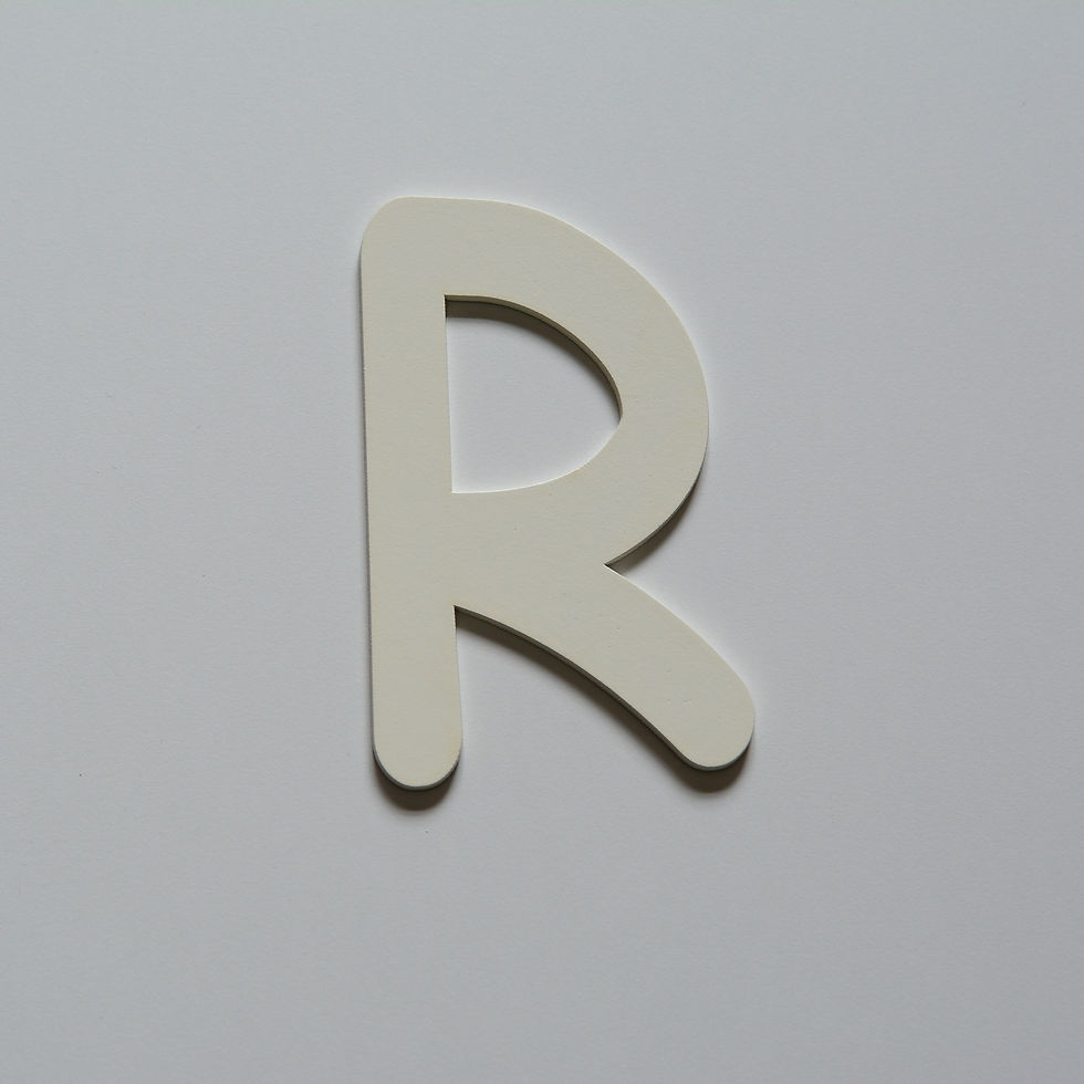 Thumbnail: Wooden Letter R (10 color)