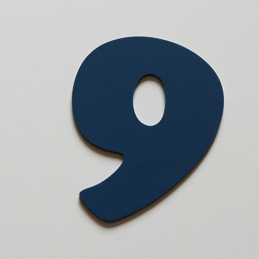 Thumbnail: Wooden Number 9 (10 color)