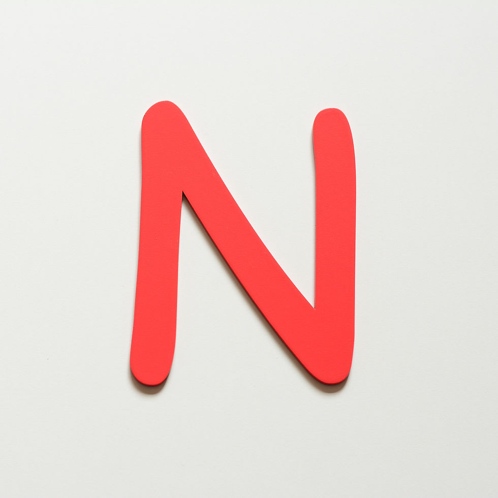 Thumbnail: Wooden Letter N (10 color)