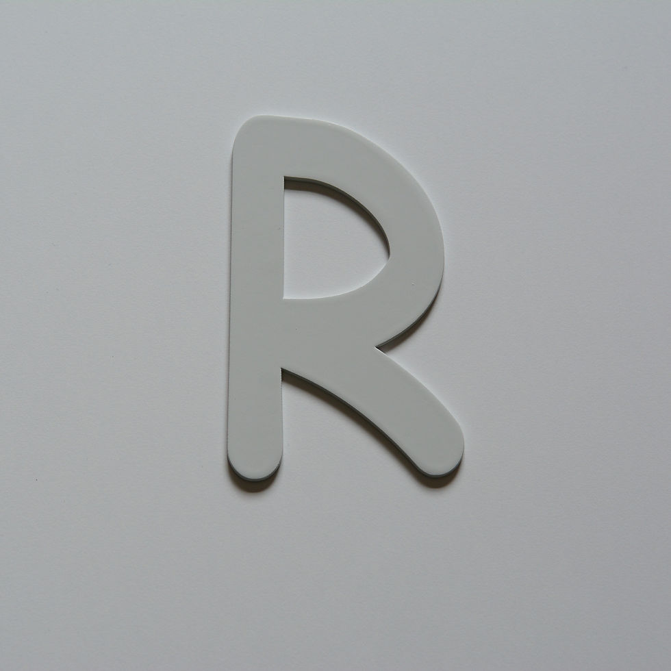 Thumbnail: Wooden Letter R (10 color)