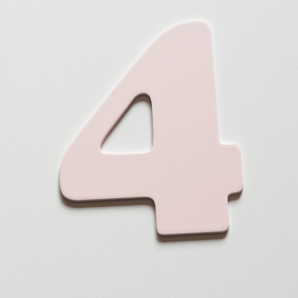 Thumbnail: Wooden Number 4 (10 color)