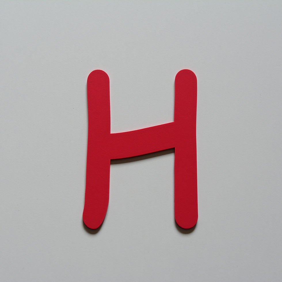 Thumbnail: Wooden Letter H (10 color)