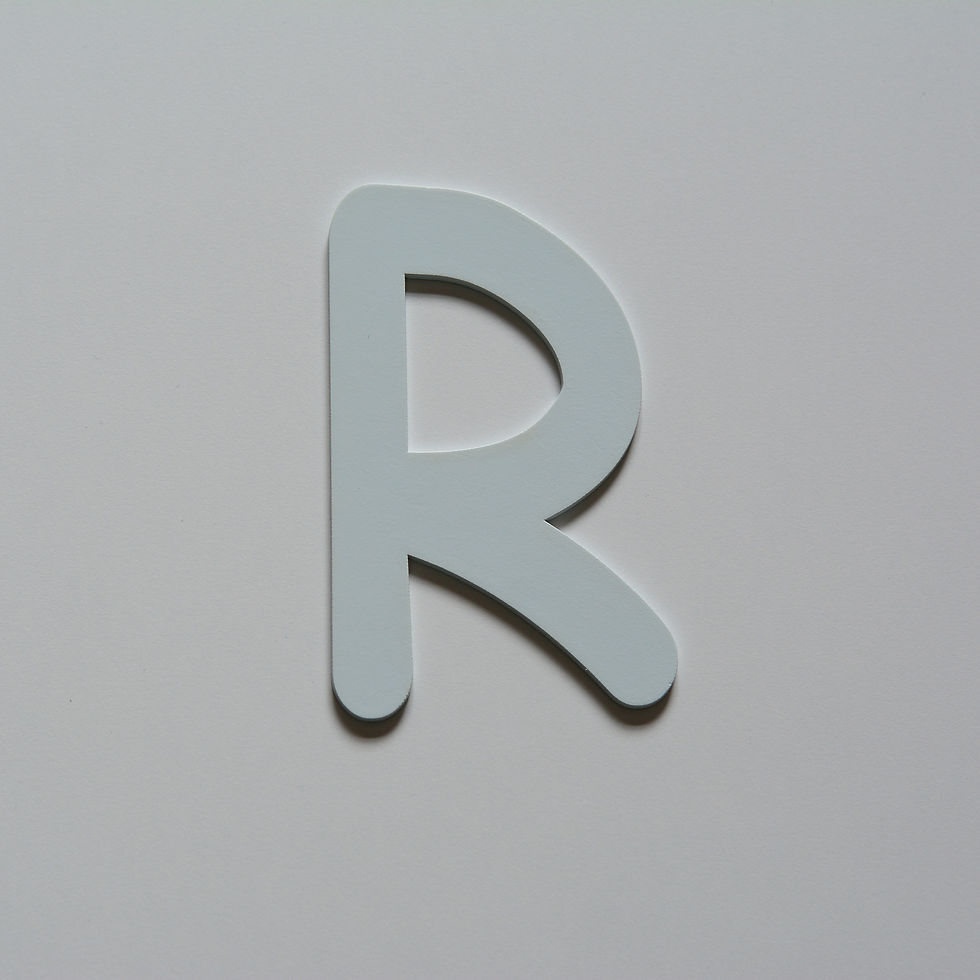 Thumbnail: Wooden Letter R (10 color)