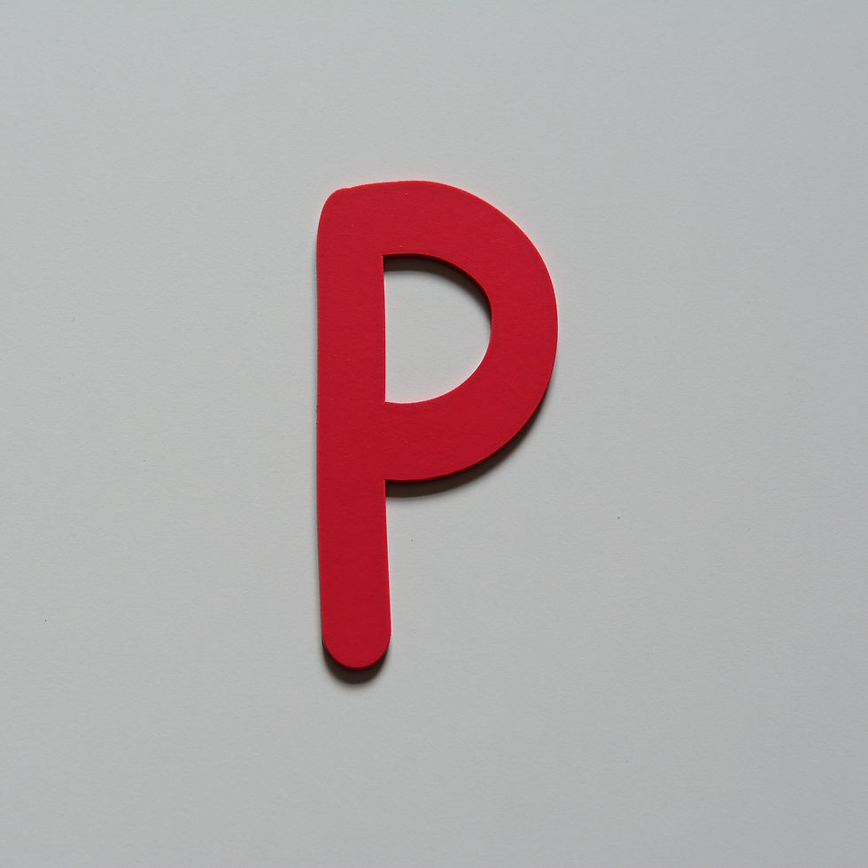 Thumbnail: Wooden Letter P (10 color)