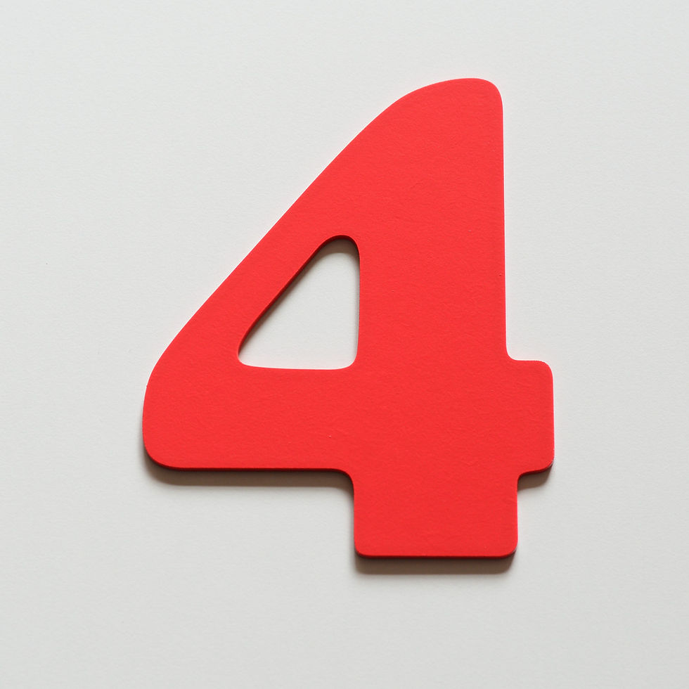 Thumbnail: Wooden Number 4 (10 color)