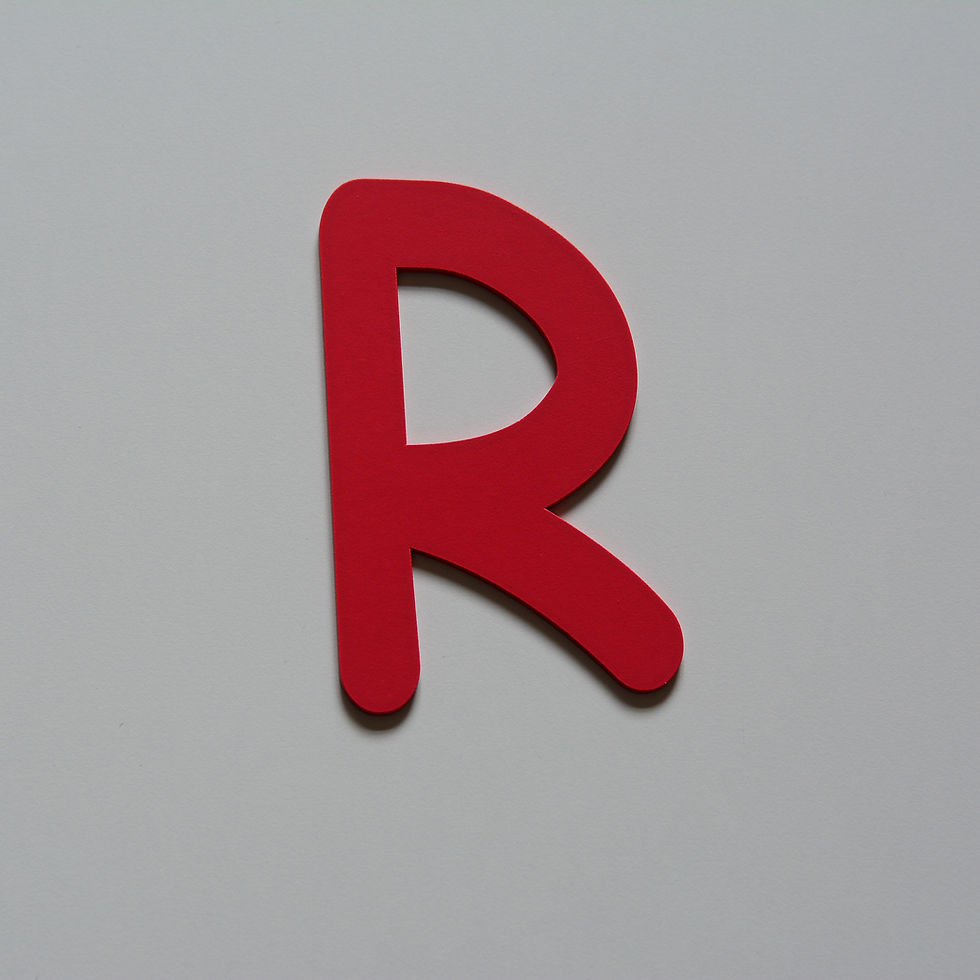 Thumbnail: Wooden Letter R (10 color)