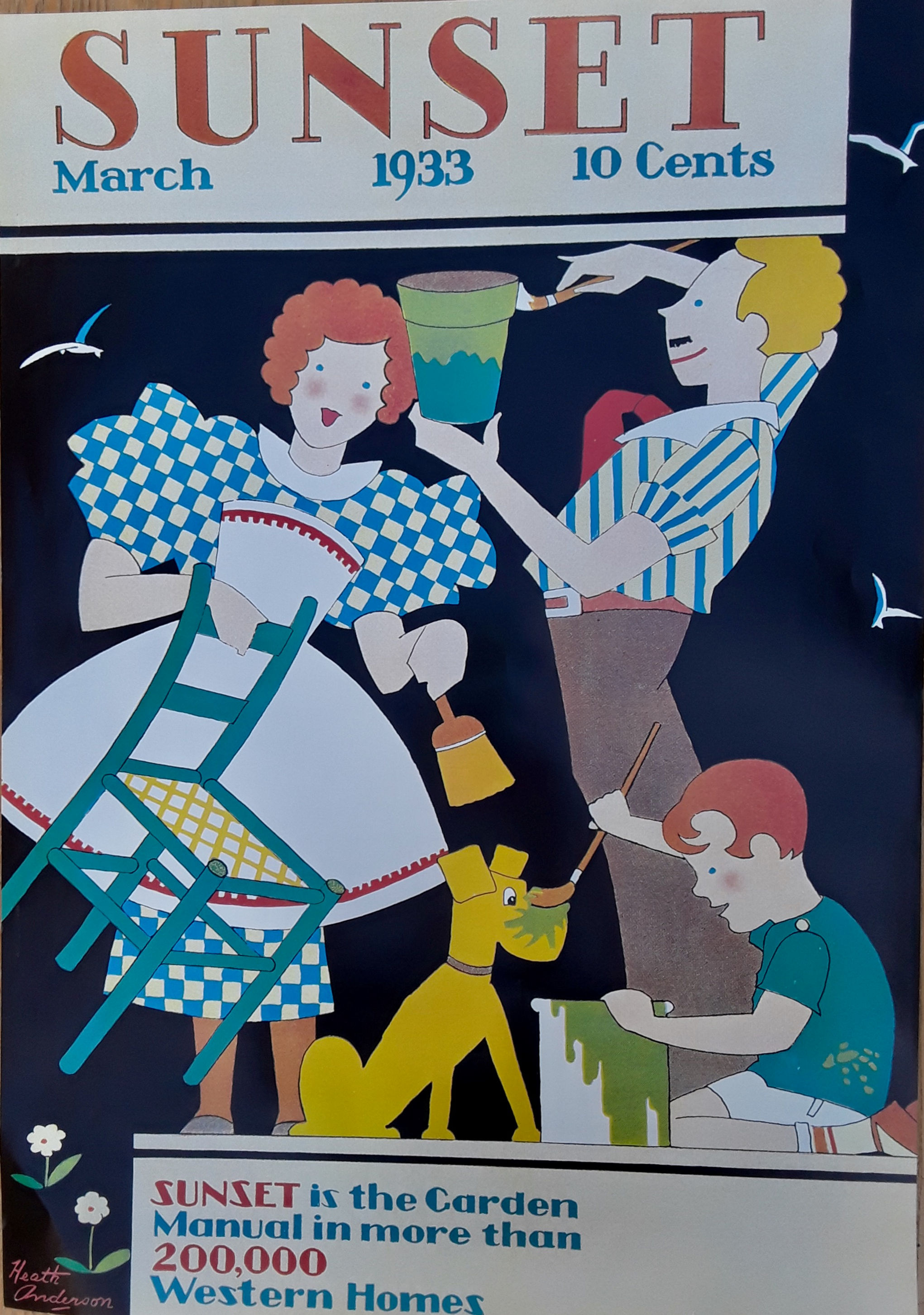 Family with yellow dog - March 1933