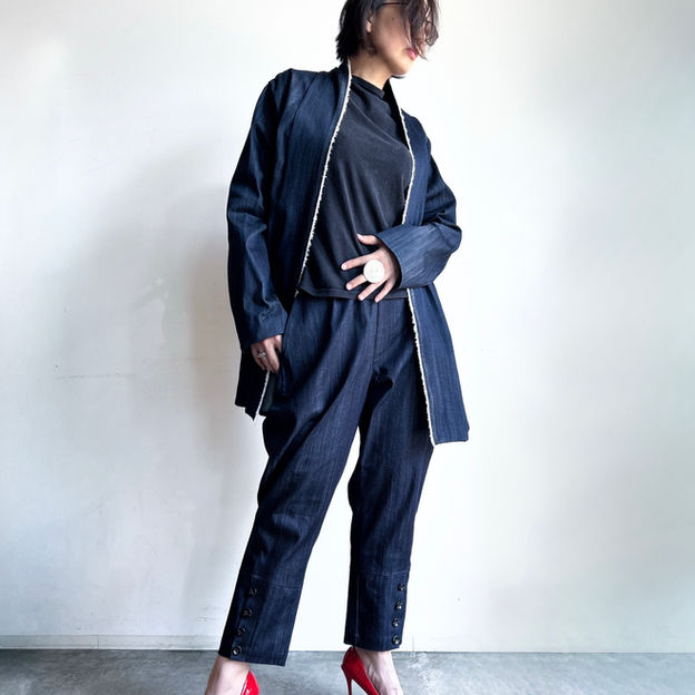 EMI
デニムジョッパーズパンツSize L
和風デニムジャケット Size M