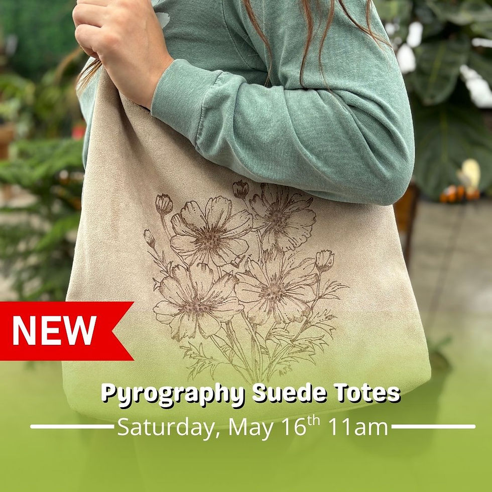  Pyrography Suede Totes