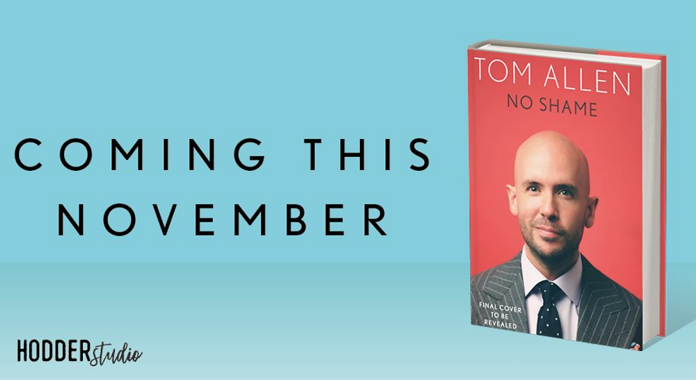 A picture of the book No Shame written by the comedian Tom Allen