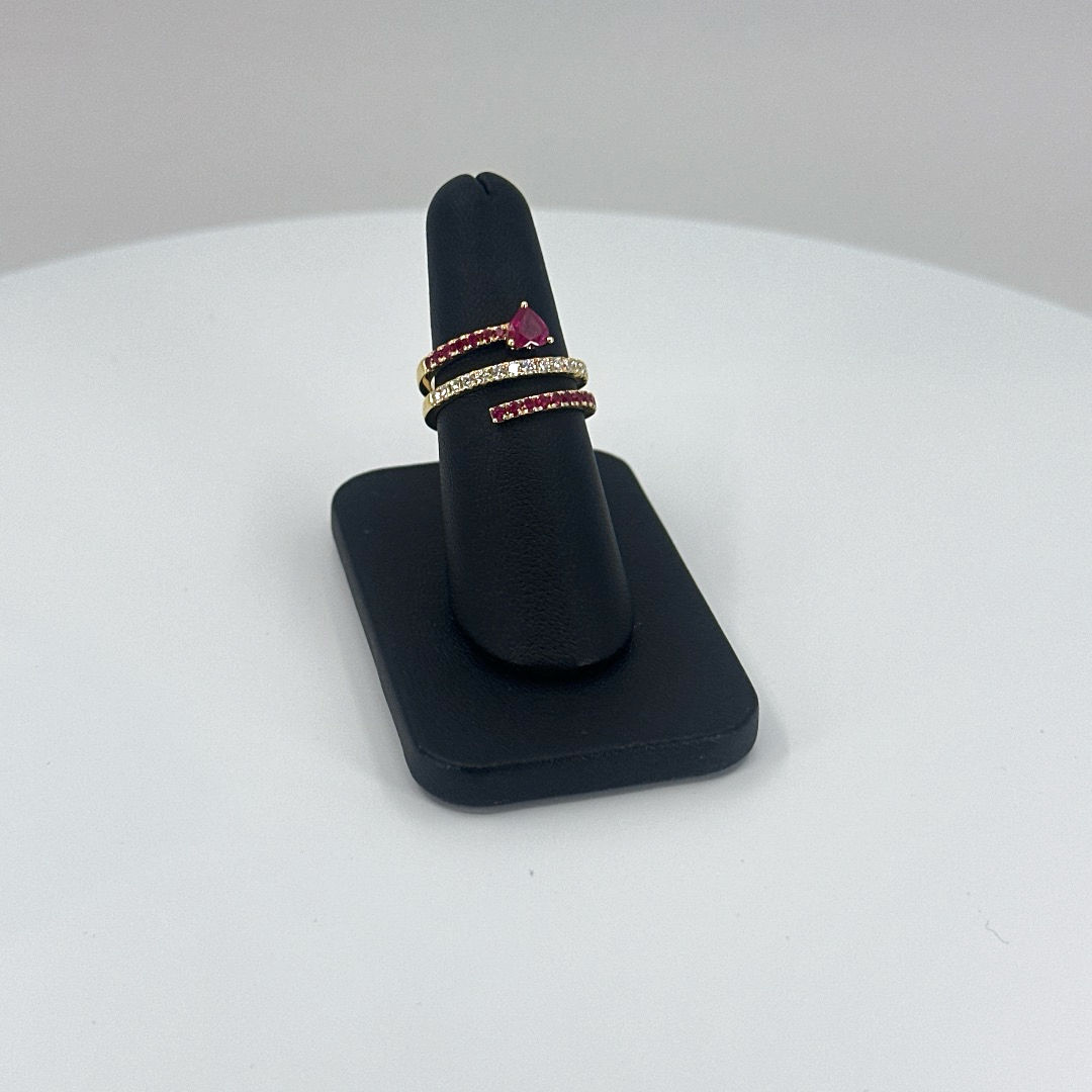 Ruby Heart Wrap Ring