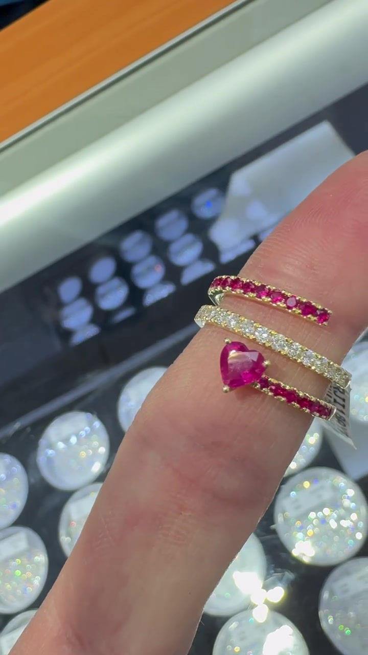 Thumbnail: Ruby Heart Wrap Ring
