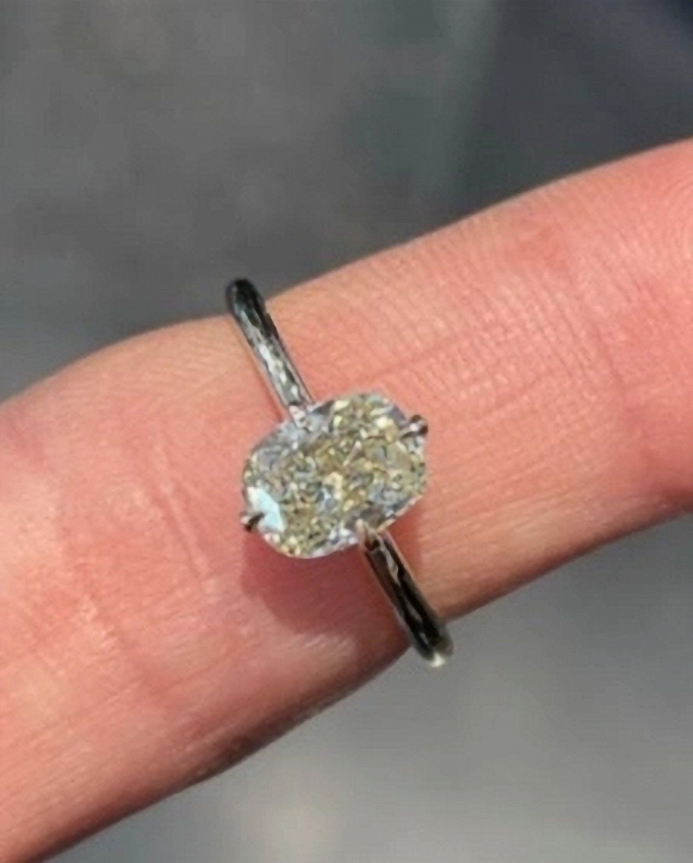 Thumbnail: Antique Enlongated Cushion Cut Solitaire
