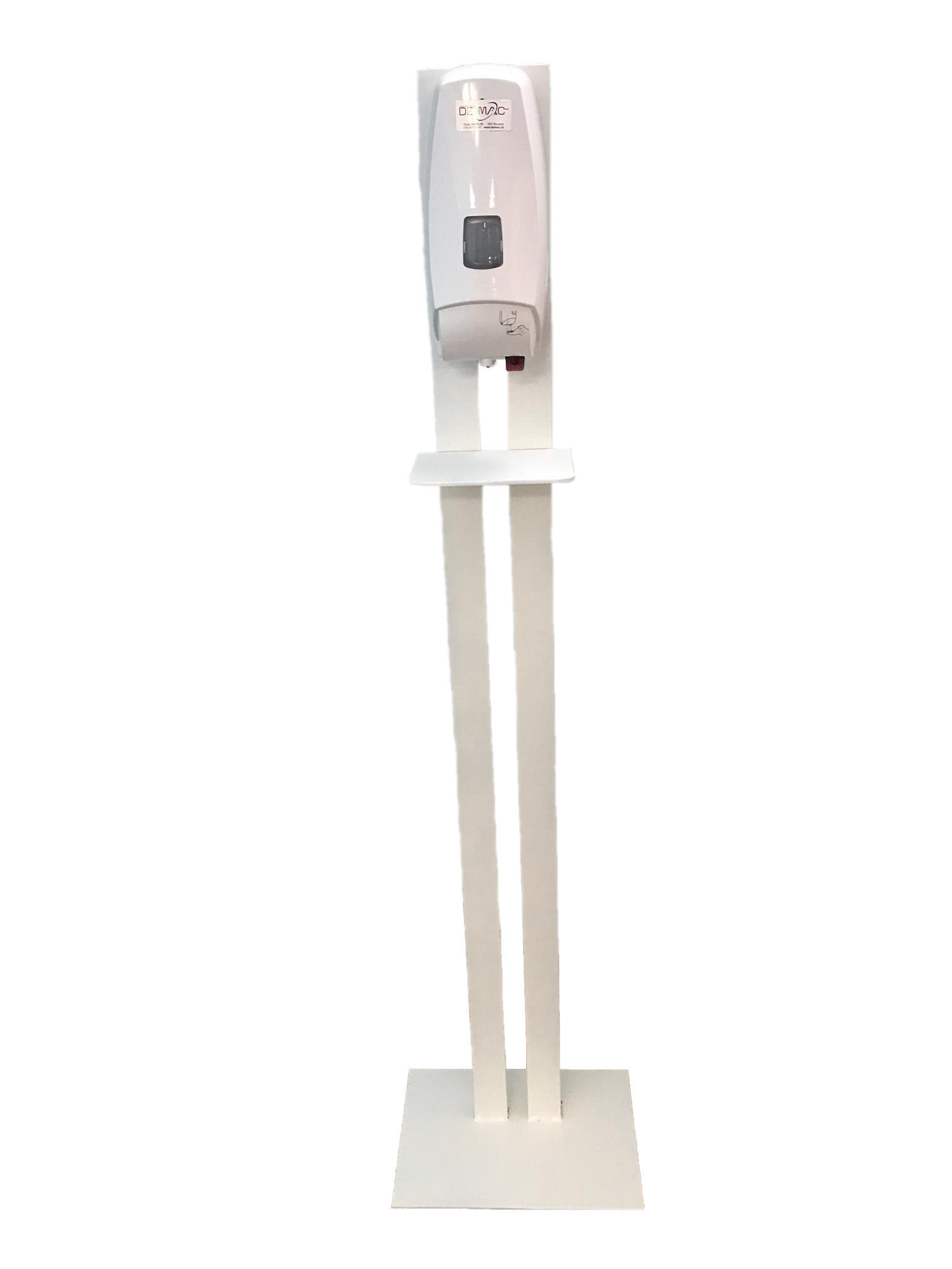 Support distributeur de désinfectant sans contact Blanc