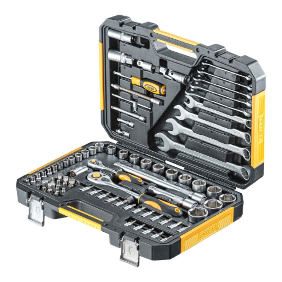 Coffret de douilles 1/4" et 1/2" Fortec 82 pièces FT30017