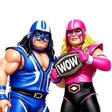 create 2 characters in the style of wres
