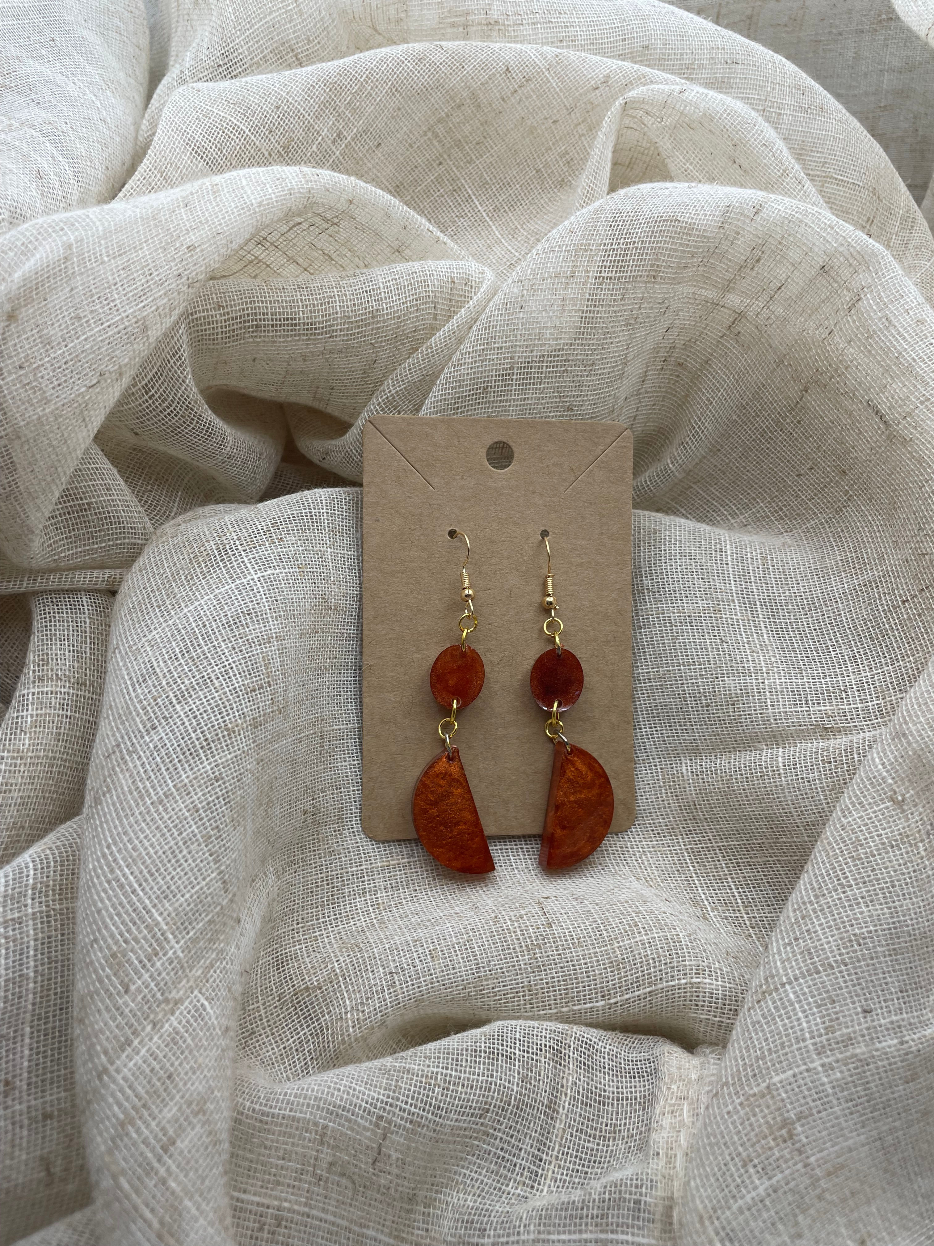 Ember Crescent Earring
