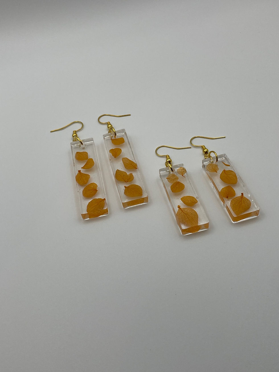 Thumbnail: Orange Leaf Earrings (select shape)