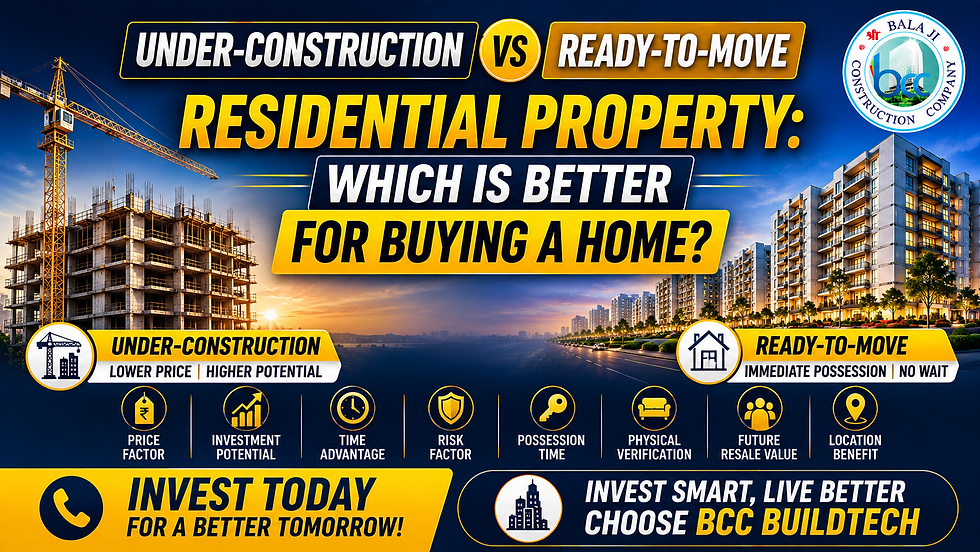 Under-Construction vs Ready-to-Move Residential Property