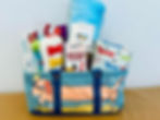 a raffle basket full of dachshund themed items