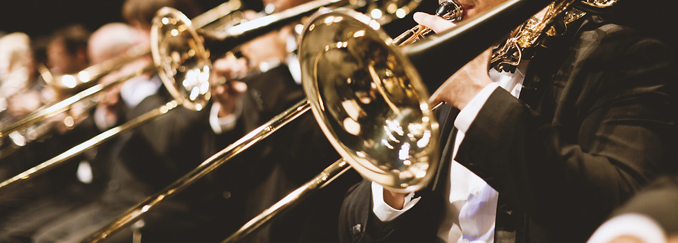 Musicisti di ottoni che si esibiscono