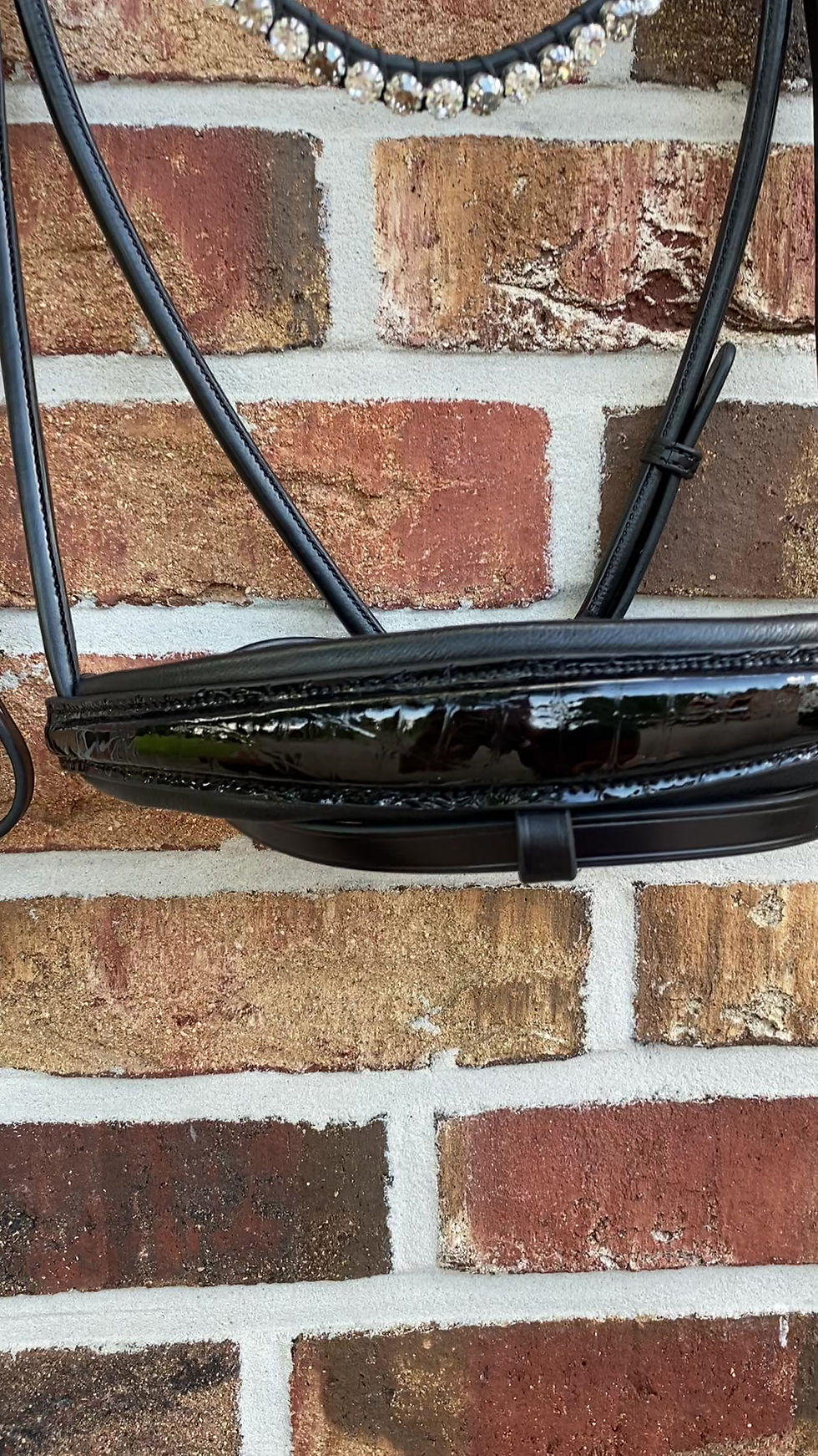 Thumbnail: Round sewn bridle "Royal Blue 2.0" Croco Edition