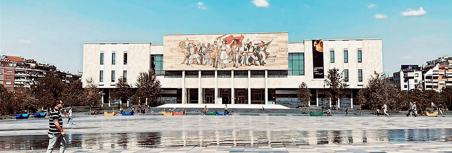 Palace of Culture mosaic Skanderbeg Square Tirana – cultural incentive Albania