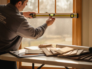 Window blinds installation