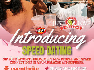 💘 Introducing Speed Dating at Just Love Coffee – Crossroads! 💘