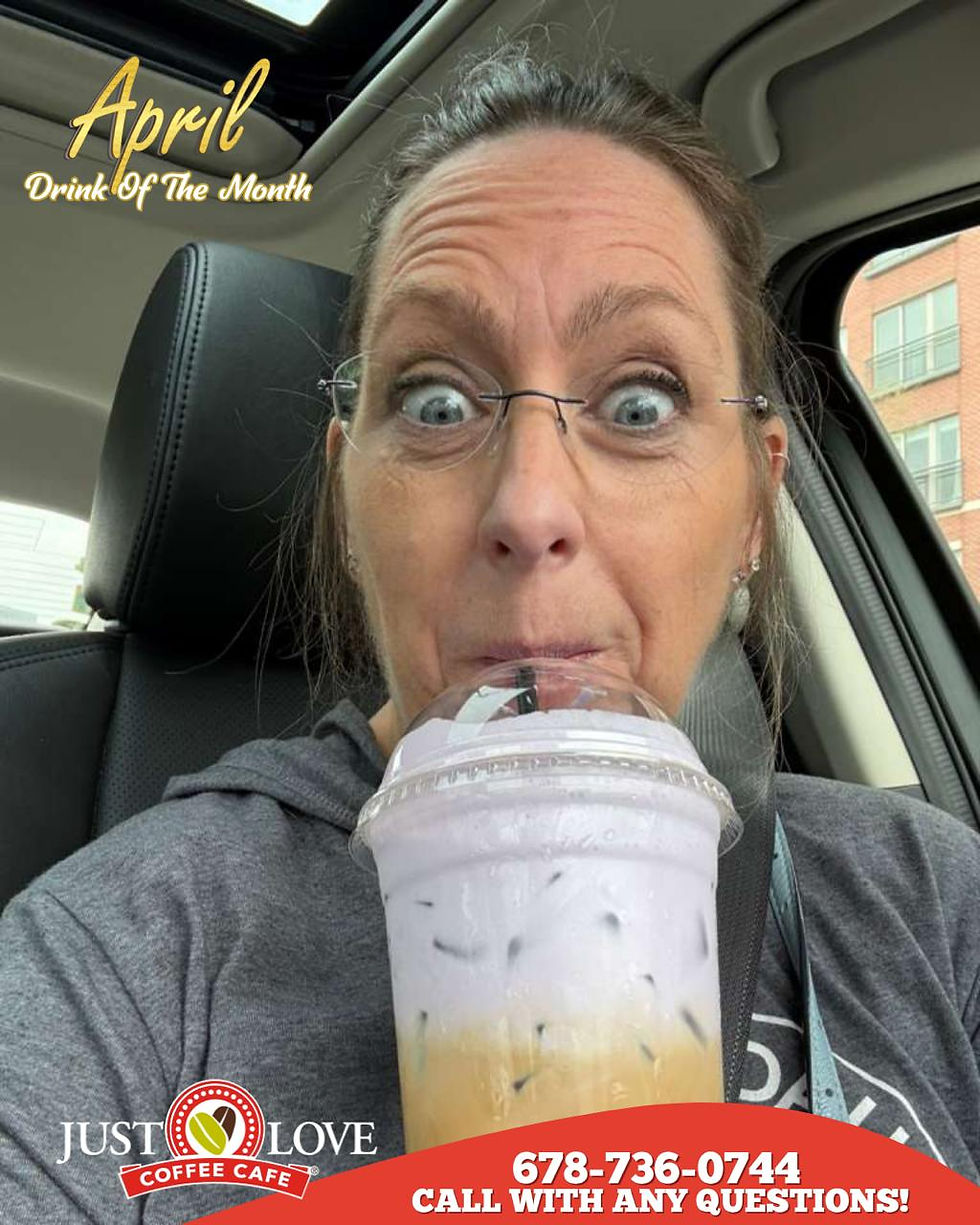 Drink of the Month: Iced Pistachio Latte with Ube Cold Foam