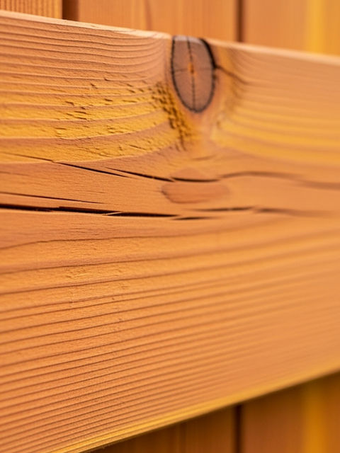 close-up on a cedar fence panel showing its rich color and texture - affordable wood fencing