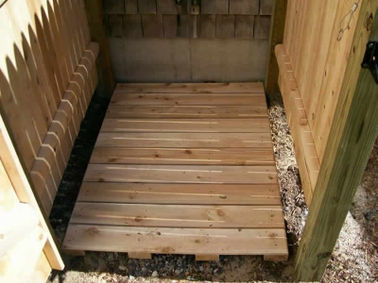 Cedar Shower Floor