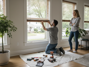 Window blinds installation in Athens