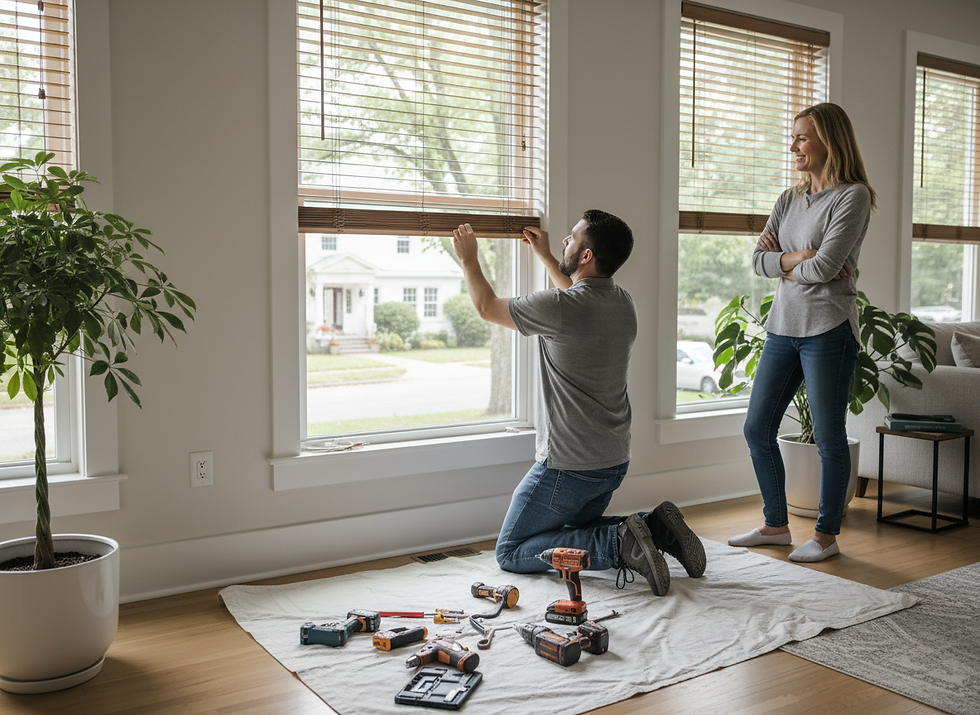 Window blinds installation in Athens