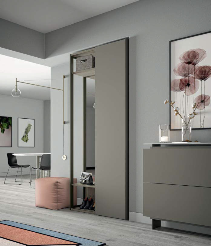 Miniatura: Scarpiera - specchiera L105 H228,5 P35 SCORREVOLE - Serie SK