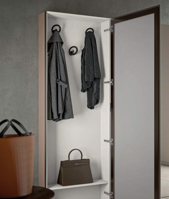 Miniatura: Porta Abiti L72 H192 ANTA SPECCHIO - Serie WILLY