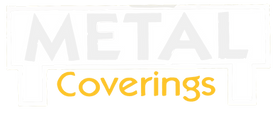 metal coverings business logo in white
