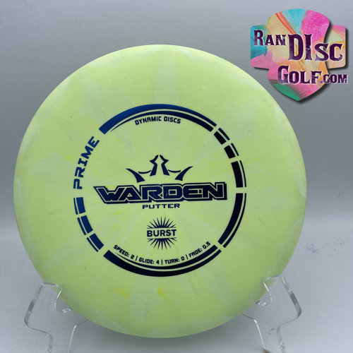 Dynamic Discs Prime Burst Warden Understable Putter Ran Disc Golf LLC