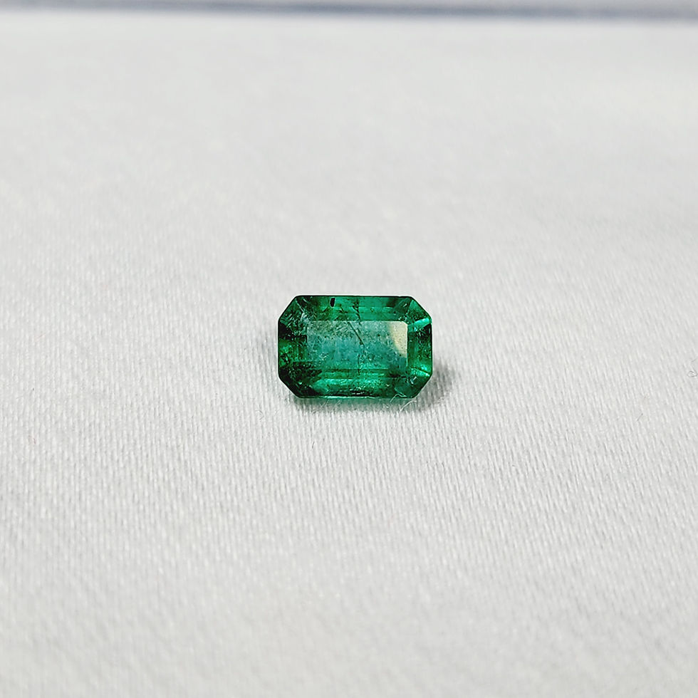 Thumbnail: Octagon cut Natural African Emerald .61 ct 6x4mm with GRS Certificate
