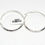 Thumbnail: Sterling Silver textured hoop earrings 3.80 grams 1 1/2 inches long