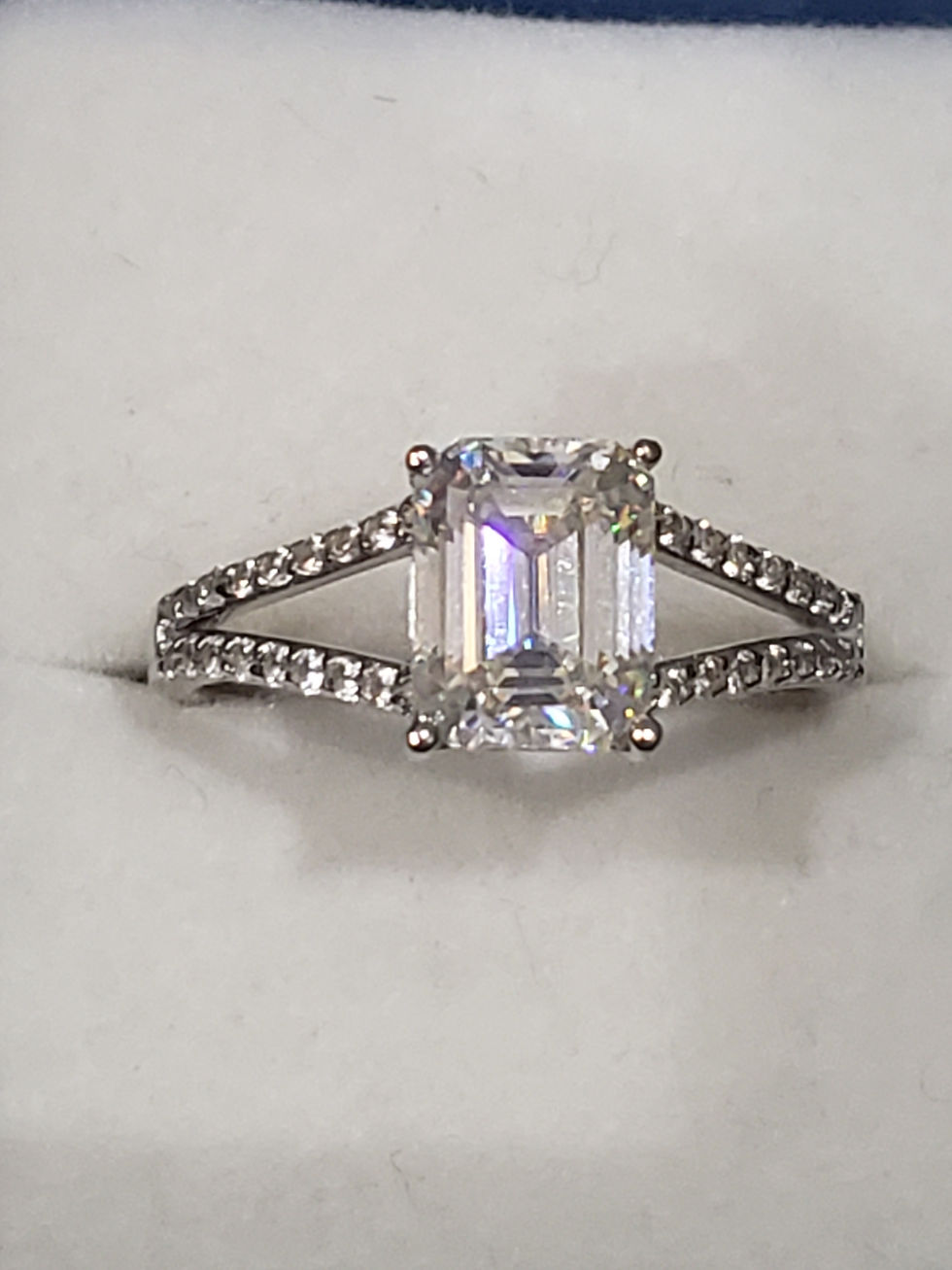Thumbnail: Strontium Titanate & White Zircon Promise/Engagement style ring 3.44 tcw