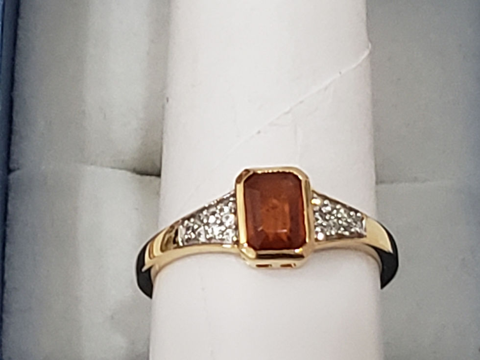 Thumbnail: Natural Tanzanian Kyanite & Zircon ring in 14K YG over 925 SS 1.35ct size 9