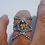 Thumbnail: Strontium Titanate & Topaz openwork (4.91 ct) ring set in Plat/925