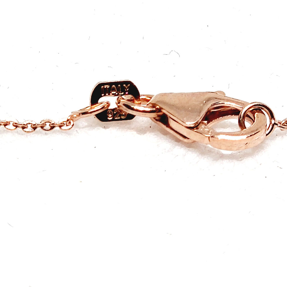 Thumbnail: Tanzanian Natronite Garnet & Zircon pendant in Rose Gold over 925 SS 7.35ct 21"