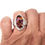 Thumbnail: Garnet, Citrine & Amethyst chip ring in Platinum over copper w/magnet 8ct