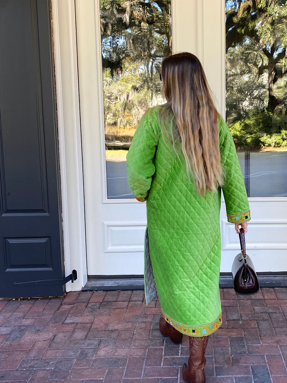 Thumbnail: Quilted Jacket-Green