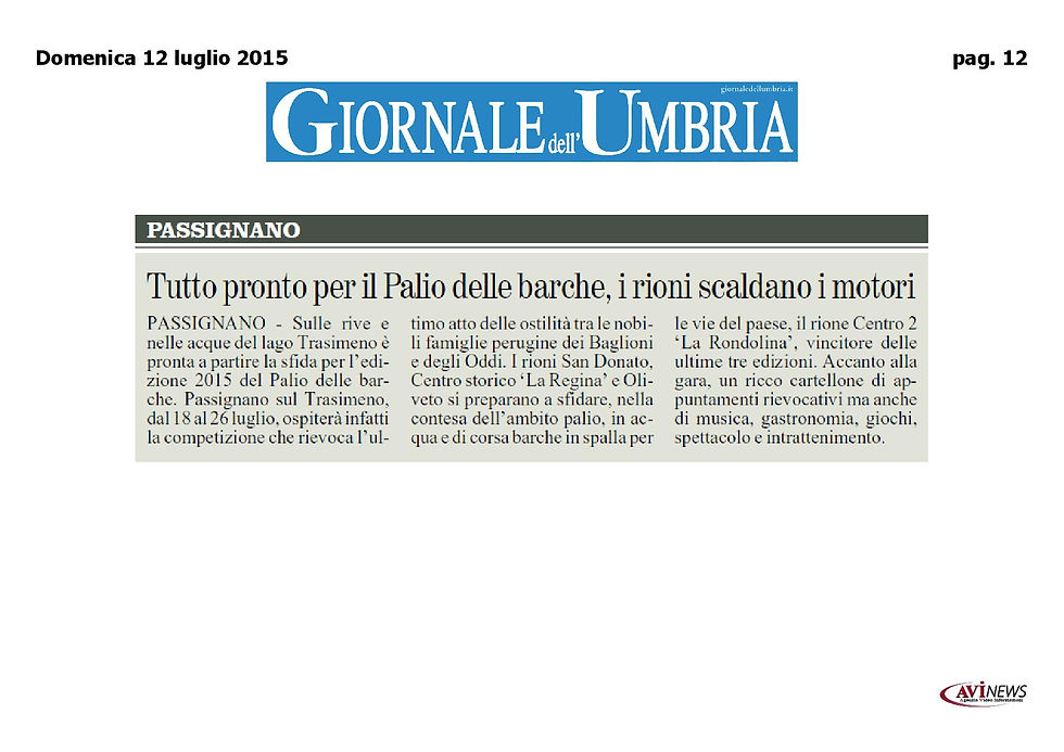 Giornale dell'Umbria 12.07.15