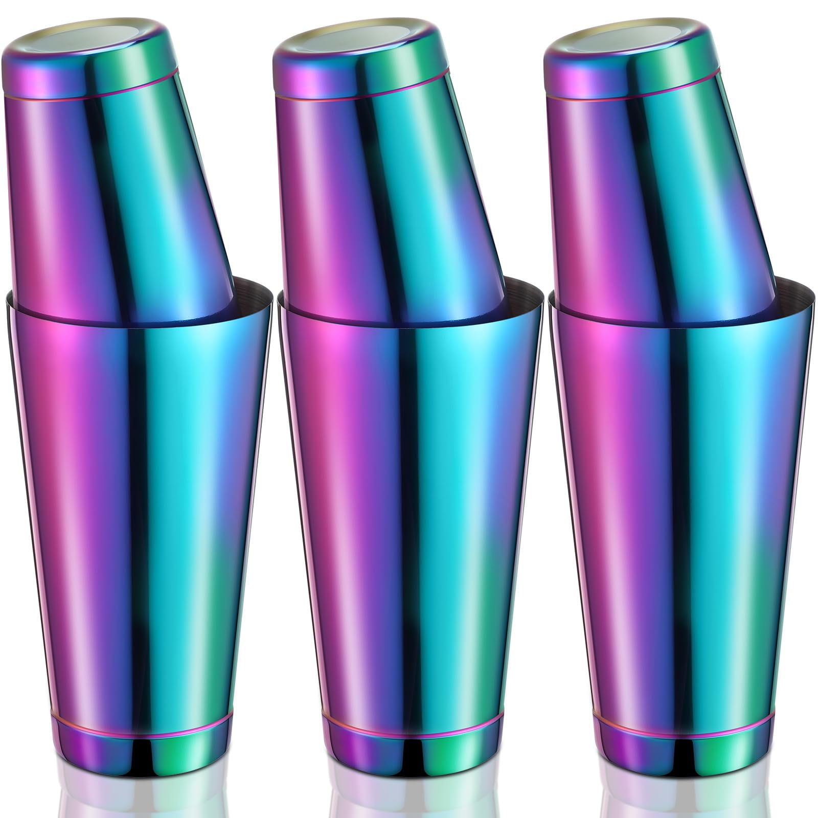 6 Pcs Cocktail Shakers Professional Bar Shaker Boston Shaker Set Stainless Steel