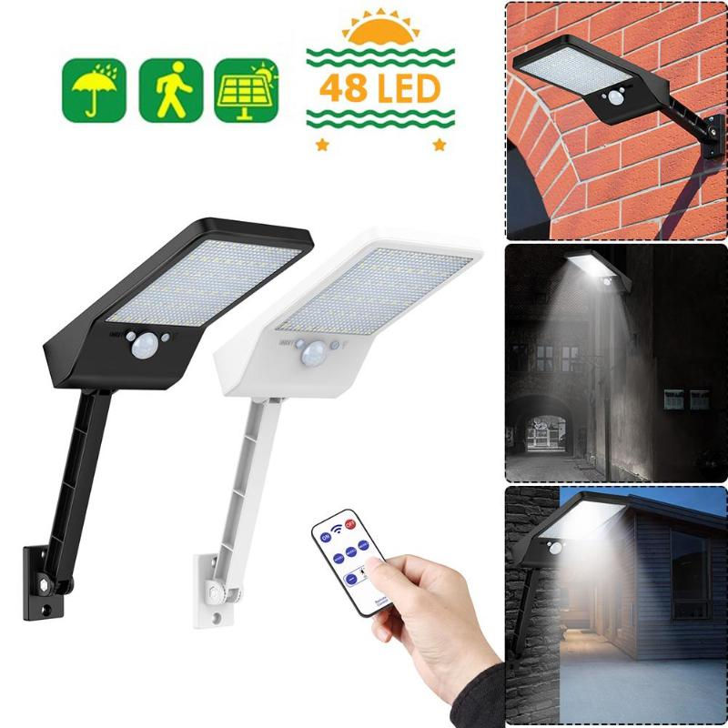 Thumbnail: Solar LED Outdoor Motion Sensor Light with Remote 48LED